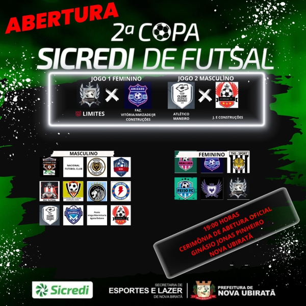 Neste sábado acontecerá nossa 2ª Copa Sicredi de Futsal