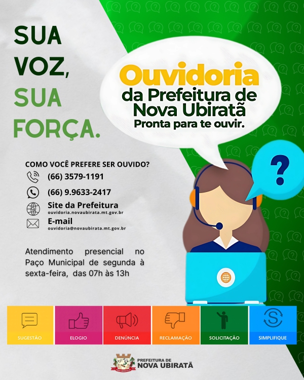 Ouvidoria: um canal direto entre o cidadão e a Prefeitura Municipal 