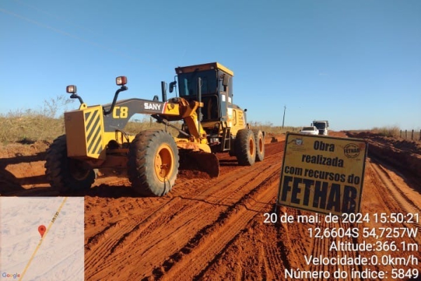 Secretaria de Obras e Infraestrutura realiza o levantamento de estradas com sentido ao distrito de Santa Terezinha do Rio Ferro