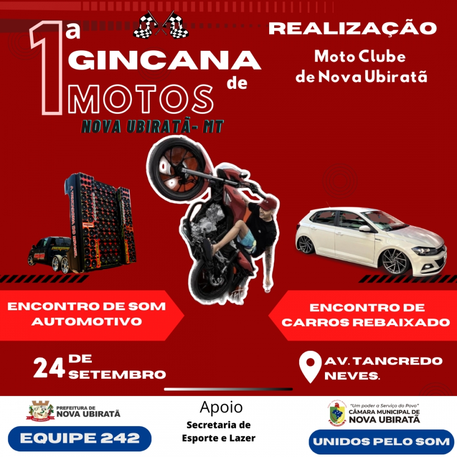 1ª Gincana de Motos será realizada em Nova Ubiratã