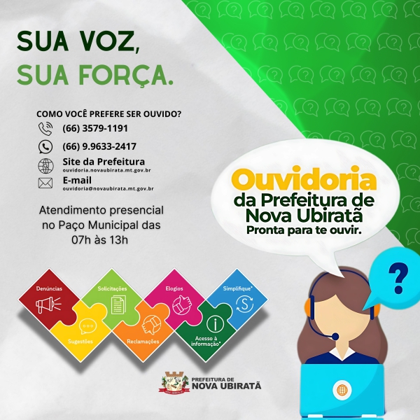 Ouvidoria: um canal direto entre o cidadão e a Prefeitura Municipal