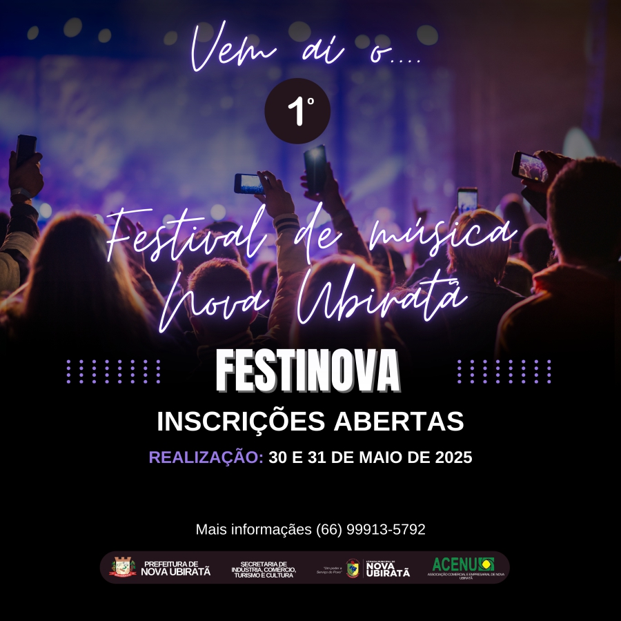 Vem aí o 1º Festival de Música de Nova Ubiratã – FESTINOVA