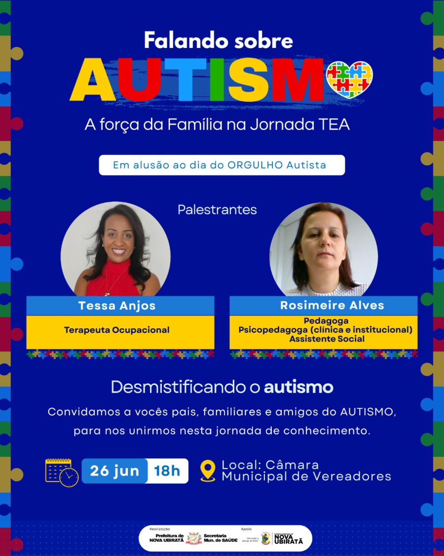 Prefeitura Municipal irá promover ação em alusão ao Dia do Orgulho Autista