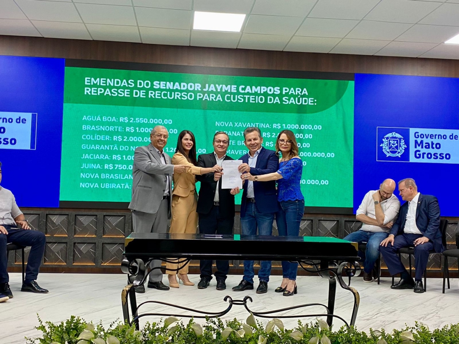 Nova Ubiratã recebe emenda de R$ 1 milhão do Senador Jayme Campos para custeio da Saúde