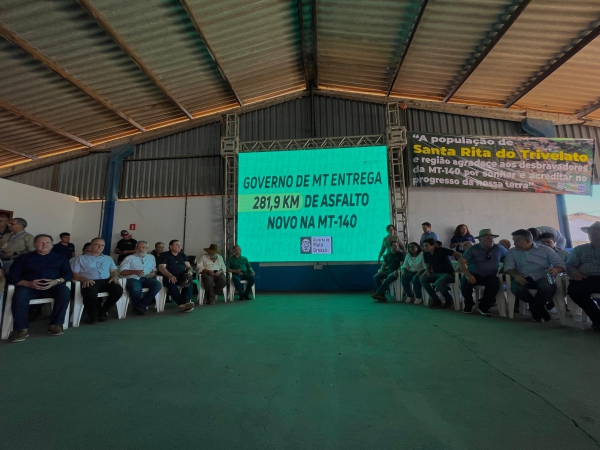 Inauguração da MT-140, a rodovia estadual mais importante de Mato Grosso