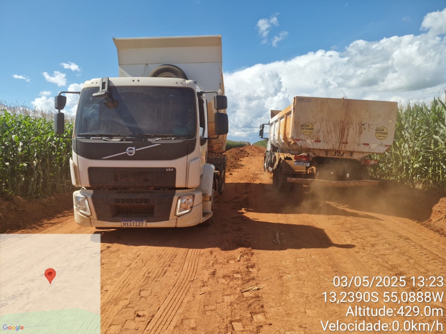 Secretaria de Obras e Infraestrutura está realizando o levantamento de estradas vicinais do município 