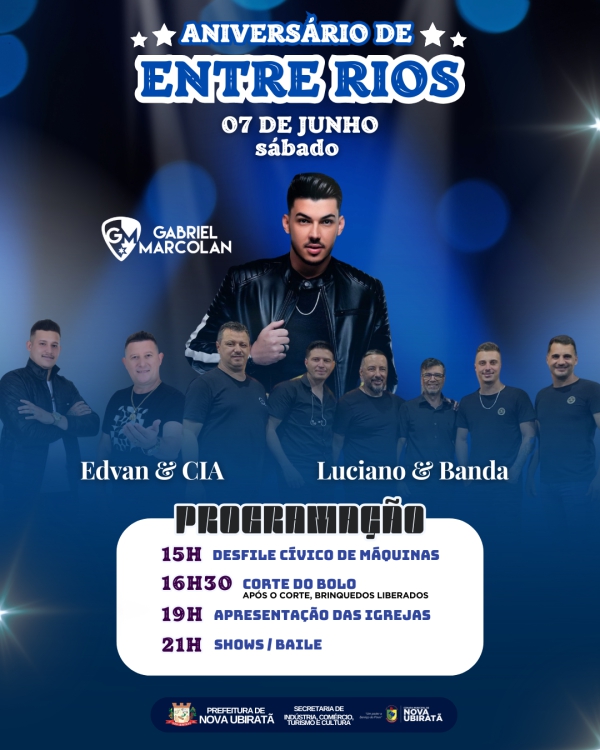 Vem aí! Grande festa em comemoração ao aniversário de 16 anos de Entre Rios 