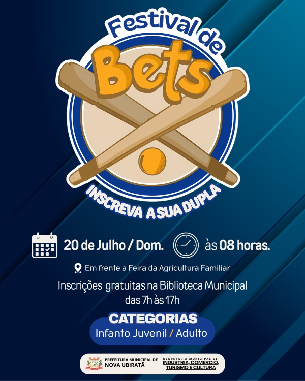 Vem aí, 1º Festival de Bets de Nova Ubiratã