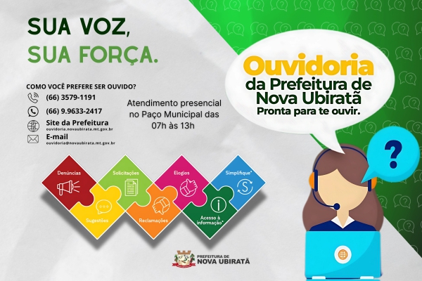 Ouvidoria: um canal direto entre o cidadão e a Prefeitura Municipal 