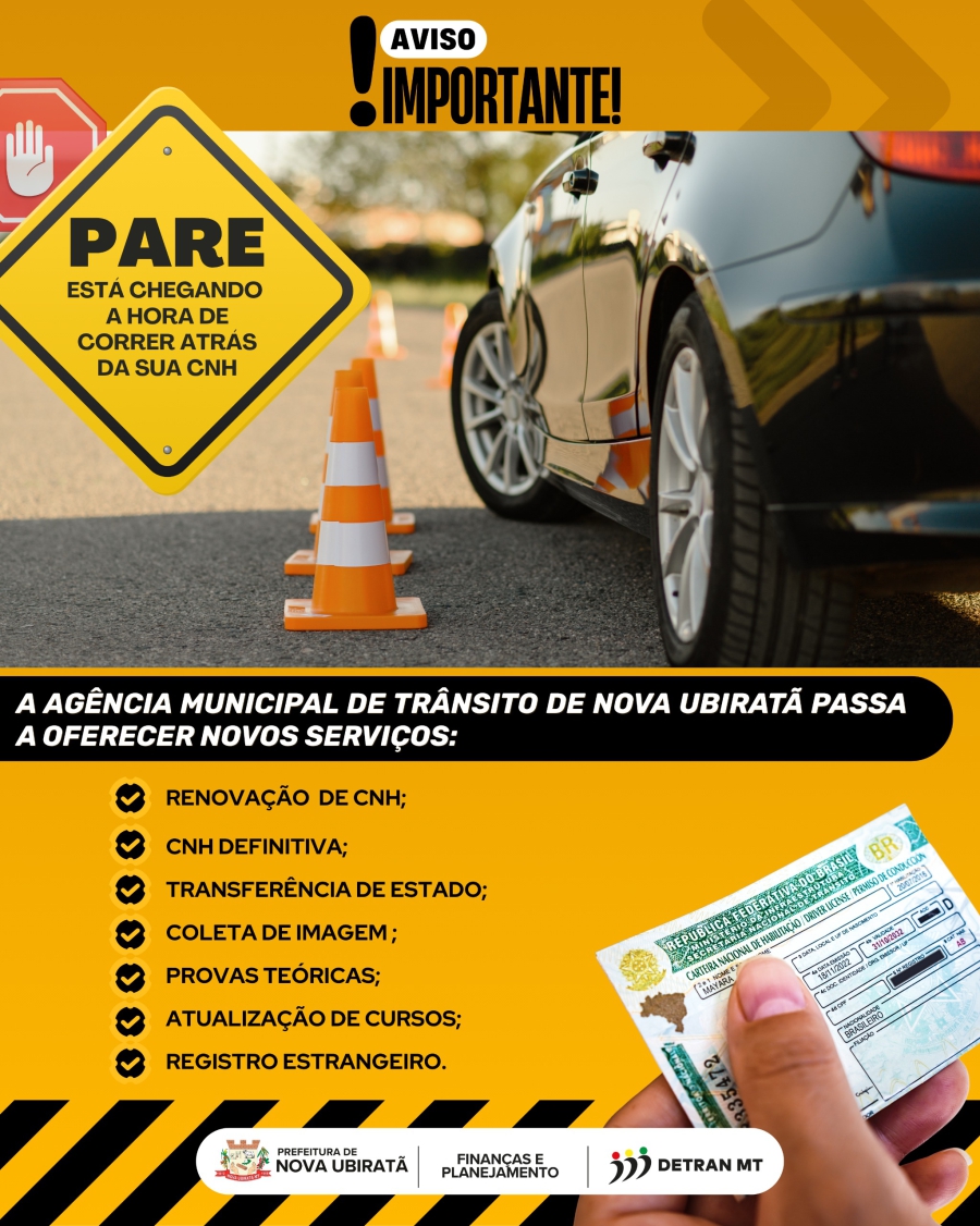 Prefeitura Municipal de Nova Ubiratã amplia facilidades para serviços de CNH no município