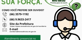 Ouvidoria Pública de Nova Ubiratã fortalece a transparência e aproxima à população da Prefeitura Municipal